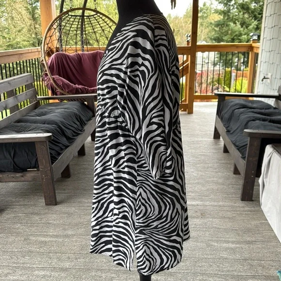 Banana Republic | Deep V- Neck Zebra 🦓 Print Cover up - Picture 4 of 9